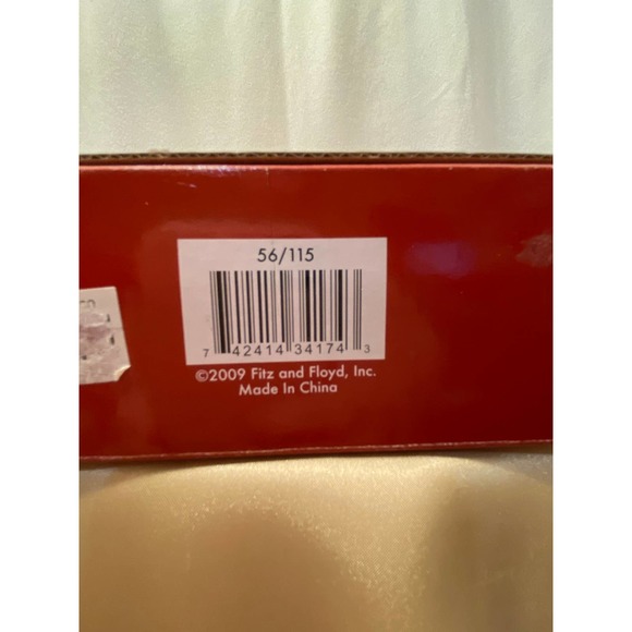 Fitz and Floyd Christmas/Holiday Elongated Tray. "Snowflake and Jake". 2009. - Picture 12 of 12